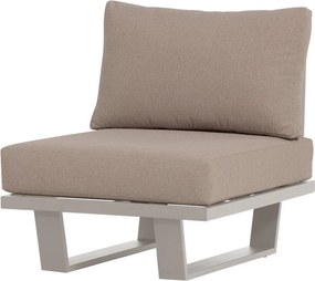 Sivobéžové kovové/polstrované záhradné kreslo Bear – WOOOD