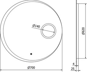 Mexen Ella, LED kúpeľňové zrkadlo s podsvietením a kozmetickým zrkadielkom 70x70 cm, 6000K, ochrana proti zahmlievaniu, 9811-070-070-611-00