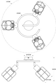 Globo 54037-3 - Bodové svietidlo WILLA 3xE27/40W/230V