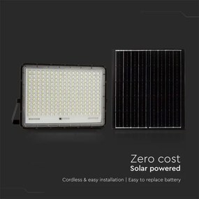 LED Vonkajší solárny reflektor LED/30W/3,2V 6400K čierna + DO
