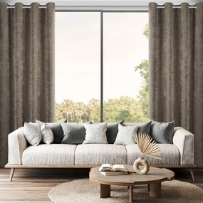 ZÁVES NA KRÚŽKOCH VANI 140X250 CM BÉŽOVÁ