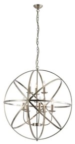 Searchlight 2478-8AB - Luster na reťazi ORBIT 8xE14/60W/230V mosadz