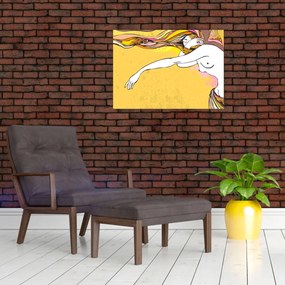 Sklenený obraz - Dievča (70x50 cm)