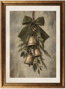 Nástenná dekorácia v ráme Hanging Christmas Bells