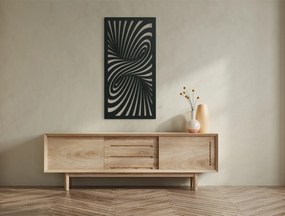 drevko Drevený obraz v abstraktnom štýle Kolotoč Rozmer obrazu: 44,5 x 22 cm, Farba dekorácie: Čierna