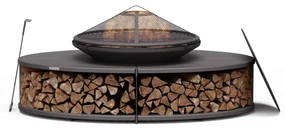Firebowl Ebeko 3 v 1, možno použiť ako gril alebo stôl, grilovací rošt + ochrana proti iskrám