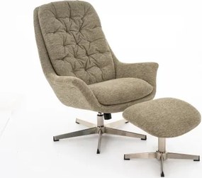 Hojdacie kreslo s podnožkou Swift, zelená látka%