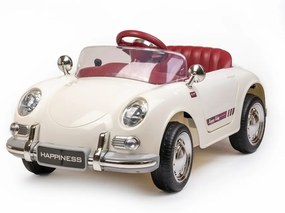 Baby Mix Detské elektrické autíčko Retro Pearl, biela