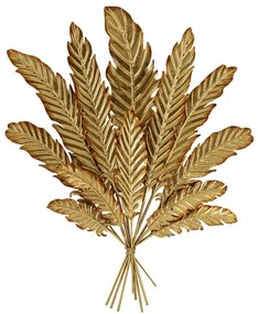 KARE DESIGN Sada 3 ks Dekorácia na stenu Leaf Bouquet zlatá 78,5 × 61 × 4,5 cm