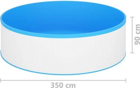 Bazén so závesným skimmerom a čerpadlom 350x90 cm biely