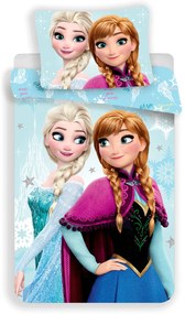 DETSKÉ BAVLNENÉ OBLIEČKY FROZEN 140X200 CM, 1KS 70X90 CM VZOROVANÉ