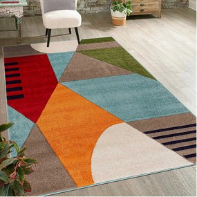 TA Prírodne melírovaný modrý geometrický koberec  A101A BERBER/L.BLUE ATLANTA FMM Rozmer: 80x150 cm