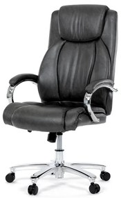 Kancelárske kreslo RYZAR — ekokoža, sivá, nosnosť 150 kg