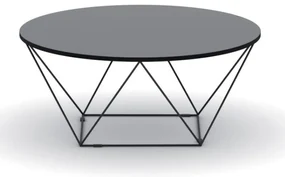 Okrúhly konferenčný stôl WIRE, priemer 105 cm, grafit