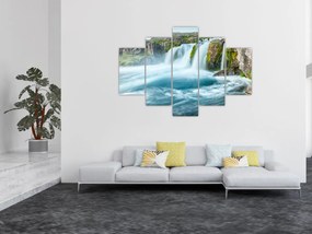 Obraz - Skaly s vodopádmi (150x105 cm)