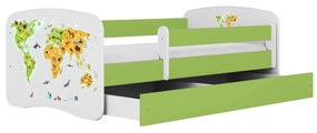 Dětská postel Babydreams mapa světa zelená