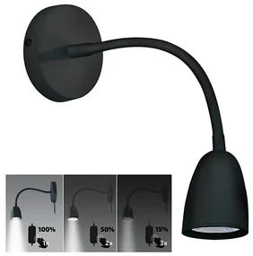 Brilagi - LED Stmievateľná nástenná lampička LED/4W/230V čierna BG0376