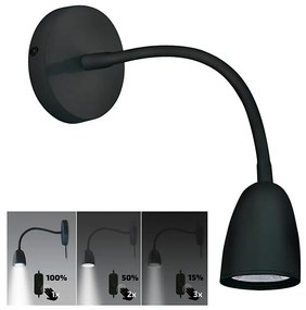 Brilagi - LED Stmievateľná nástenná lampička LED/4W/230V čierna