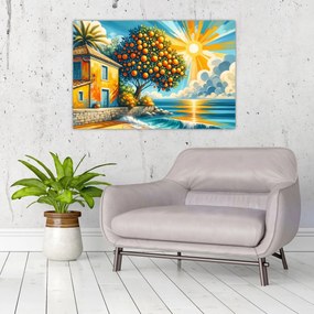 Obraz - Dom s pomarančmi I. (90x60 cm)