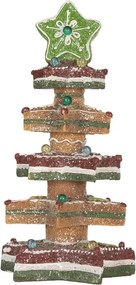 Dekorácia svietiaci stromček z hviezd Gingerbread Tree - 15*15*29 cm / 3*AAA