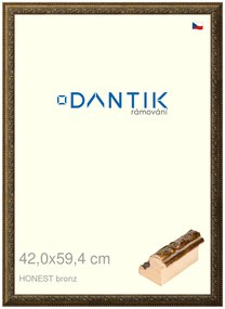 DANTIK rám na obraz 42x59,4 | HONEST malá vysoká bronz (Plexi Čiré)