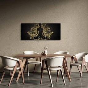 Obraz siluety v lotusovom kvete (120x50 cm)