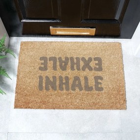Rohožka z kokosového vlákna 60x90 cm Inhale Exhale – Artsy Doormats