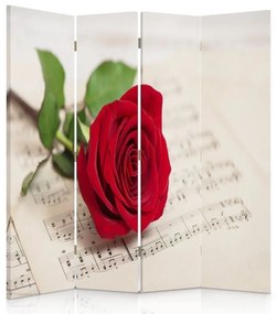 Gario Paraván Rose na poznámkach Rozmery: 145 x 170 cm, Prevedenie: Otočný paraván 360°