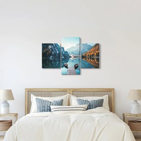 Obraz - Lode na jazere Braies (90x60 cm)