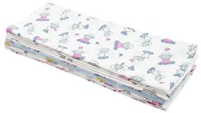 Bavlnené plienky s potlačou NEW BABY 60x80 cm STANDARD 10 ks