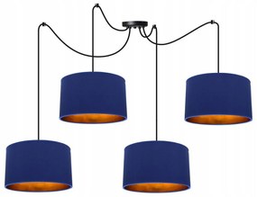 Závesné svietidlo Shade Spider, 4x textilné tienidlo (mix 6 farieb), (výber z 2 farieb konštrukcie), g