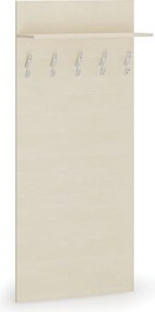 Vešiaková stena HORIZONT, 5 háčikov, polica, roky vodorovne, breza