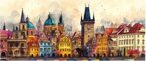 Obraz - Jeseň v maľovanom meste (120x50 cm)