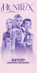 Bavlnená osuška KPop Demon Hunters – HUNTR/X Purple Glow