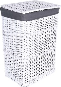 Prútený kôš 40 x 30 x 60 - šedobiely