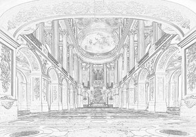 Fototapeta - Veľká sála sála vo Versailles (254x184 cm)
