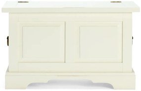furniture-nabytek.cz - Masívna truhlica Catana z borovice a MDF, lakovaná, biela – 80×44×50 cm