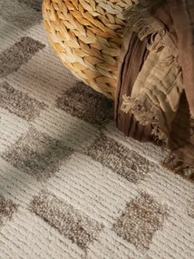 Koberec BOHO Structa kremový / hnedý