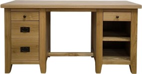 Drevený pracovný stôl s 2 vežami, 150x50x76 cm