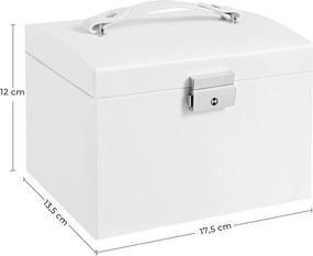 Šperkovnica Livia1, 12x17,5x13,5 cm, biela