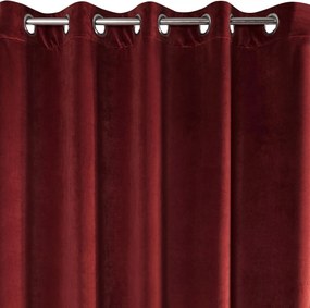 ZATEMŇOVACÍ ZÁVES NA KRÚŽKOCH VILLA 140X250 CM TMAVÁ BORDOVÁ