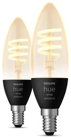Filamentové žiarovky v súprave 2 ks E14, 5 W White ambiance – Philips Hue