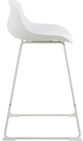 Biela barová stolička (výška sedadla 66 cm) Tina – Actona