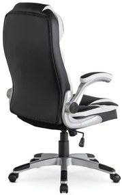 Vintino kancelárska otočná kožená stolička RONALD čierna