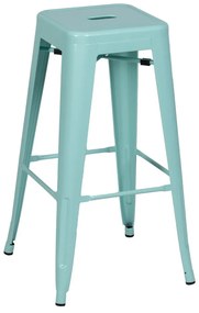 Tyrkysovomodré kovové barové stoličky v súprave 2 ks (výška sedadla 76,5 cm) – Ixia