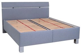 Čalúnená posteľ s úložným priestorom ALIS 180x200 cm, bez matraca, svetlosivá