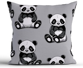 Bavlnená obliečka na vankúš Renforcé 40 * 40 cm - Panda