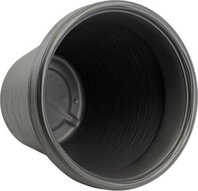 PLASTOVÝ KVETINÁČ SRTIA RIFLO 46X40 CM ANTRACITOVÁ