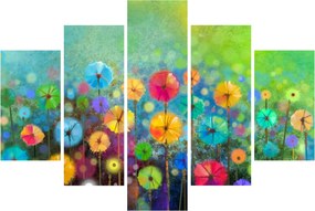 Obraz - Abstraktné kvety (150x105 cm)