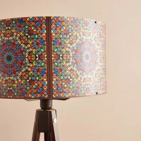 Stojacia lampa AYD 1xE27/40W/230V hnedá/pestrofarebná